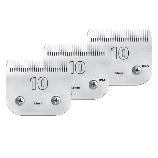 Clipper Blade Carbon Infused Steel Detachable Ceramic Sharp Edge (3Pack #10:(1/16")(1.5mm))