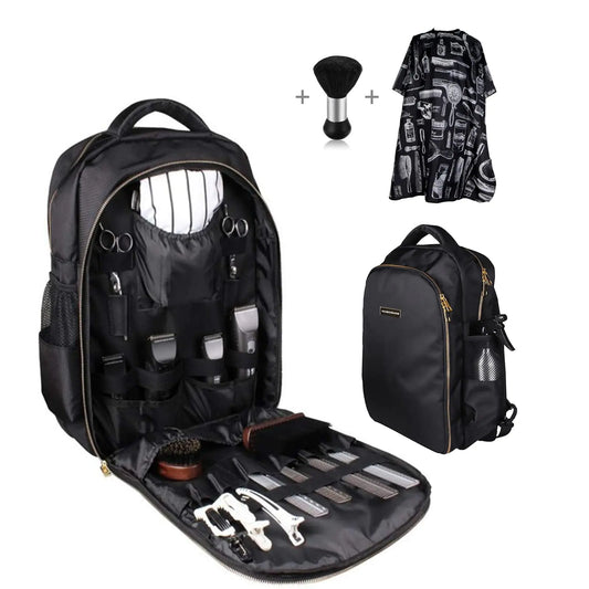 Barber Supplies Barber Clippers Backpack for Barberwith 1PCS Barber Cape&Barber BrushLarge CapacityPure Copper ZipperWater ProofBarber Accessories of Professional Hair Cutting Tools Backpack